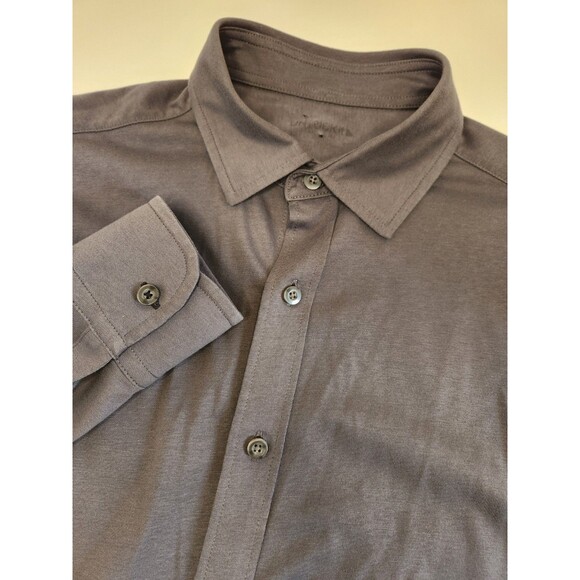 UNTUCKit Shirt Men's M Gray Long Sleeve Button Up Slim Fit Stretch Huber - Picture 1 of 6